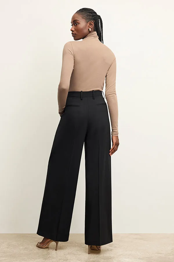 Zuri Pant - Washable Wool Twill :: Black