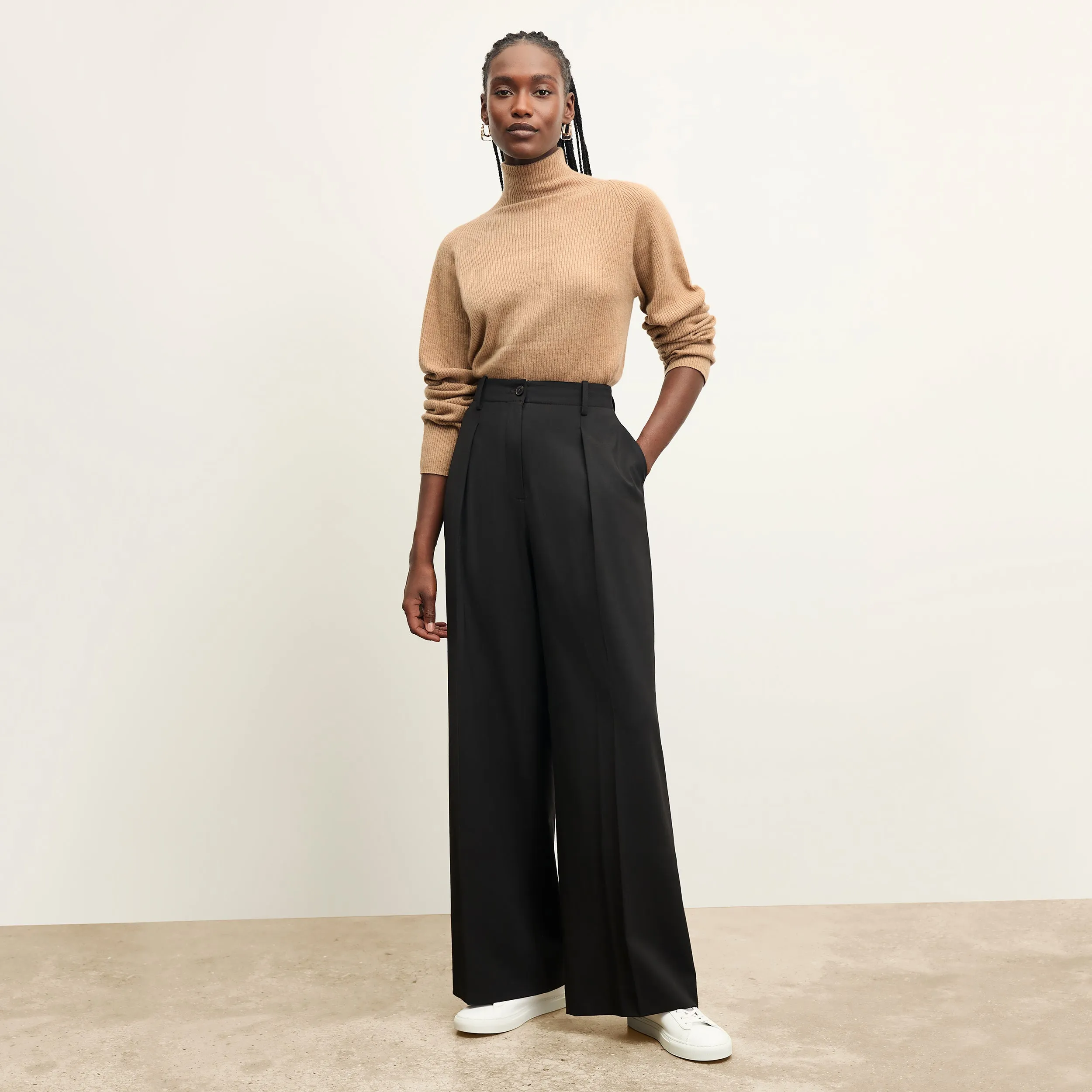 Zuri Pant - Washable Wool Twill :: Black