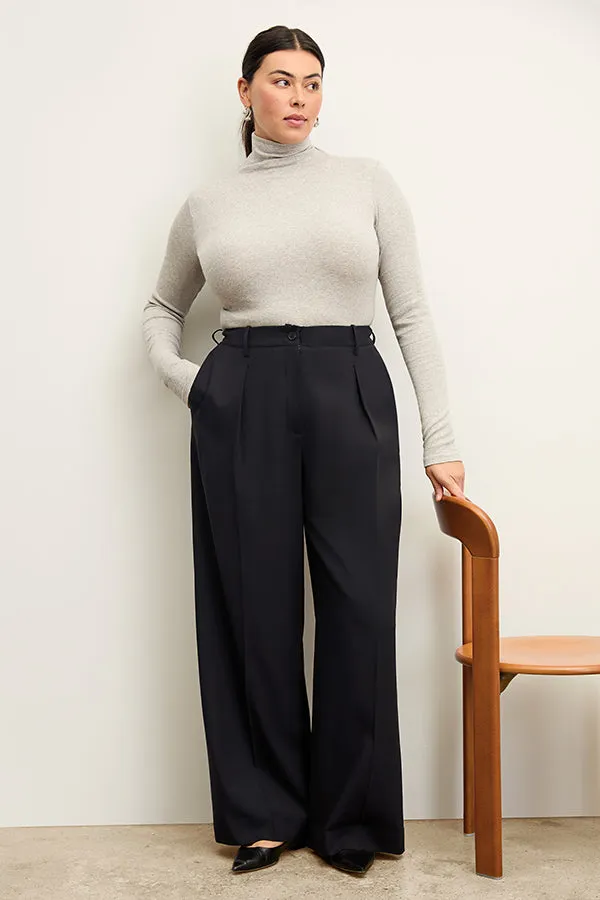 Zuri Pant - Washable Wool Twill :: Black