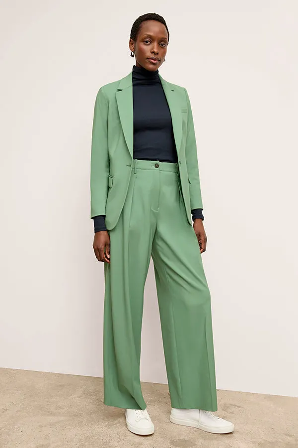 Zuri Pant - Washable Wool Twill :: Parisian Green