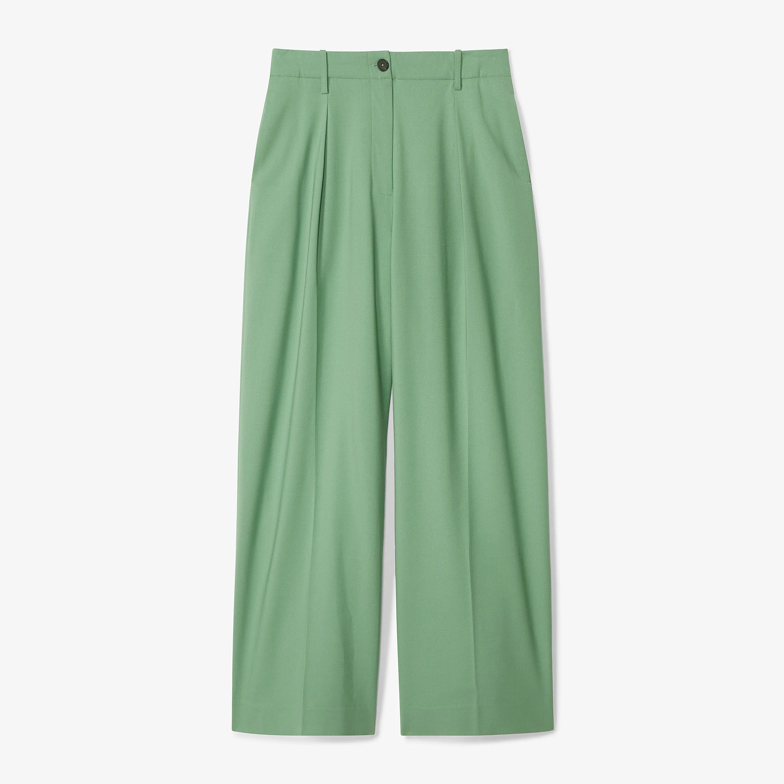 Zuri Pant - Washable Wool Twill :: Parisian Green