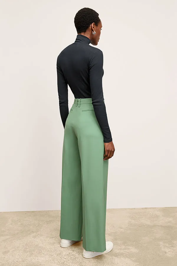 Zuri Pant - Washable Wool Twill :: Parisian Green