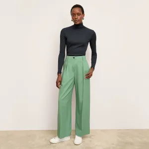 Zuri Pant - Washable Wool Twill :: Parisian Green