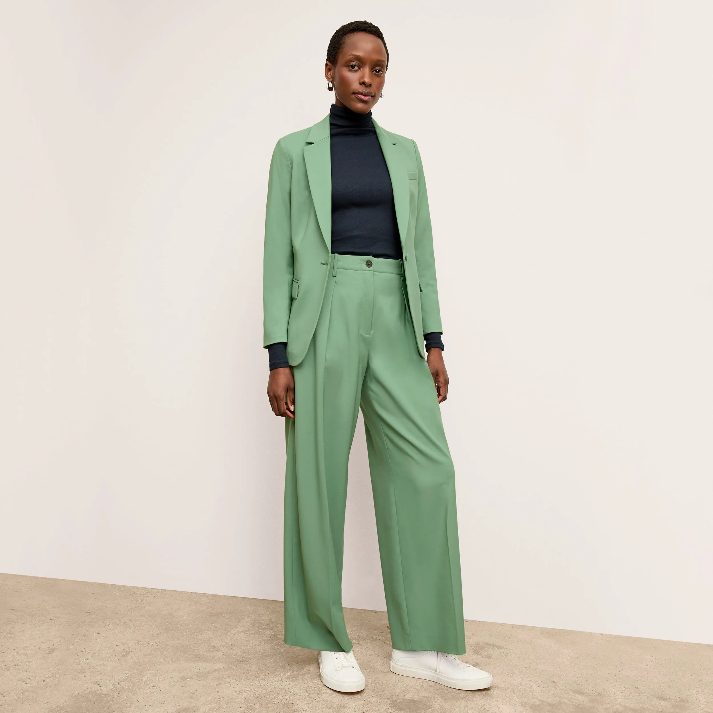 Zuri Pant - Washable Wool Twill :: Parisian Green