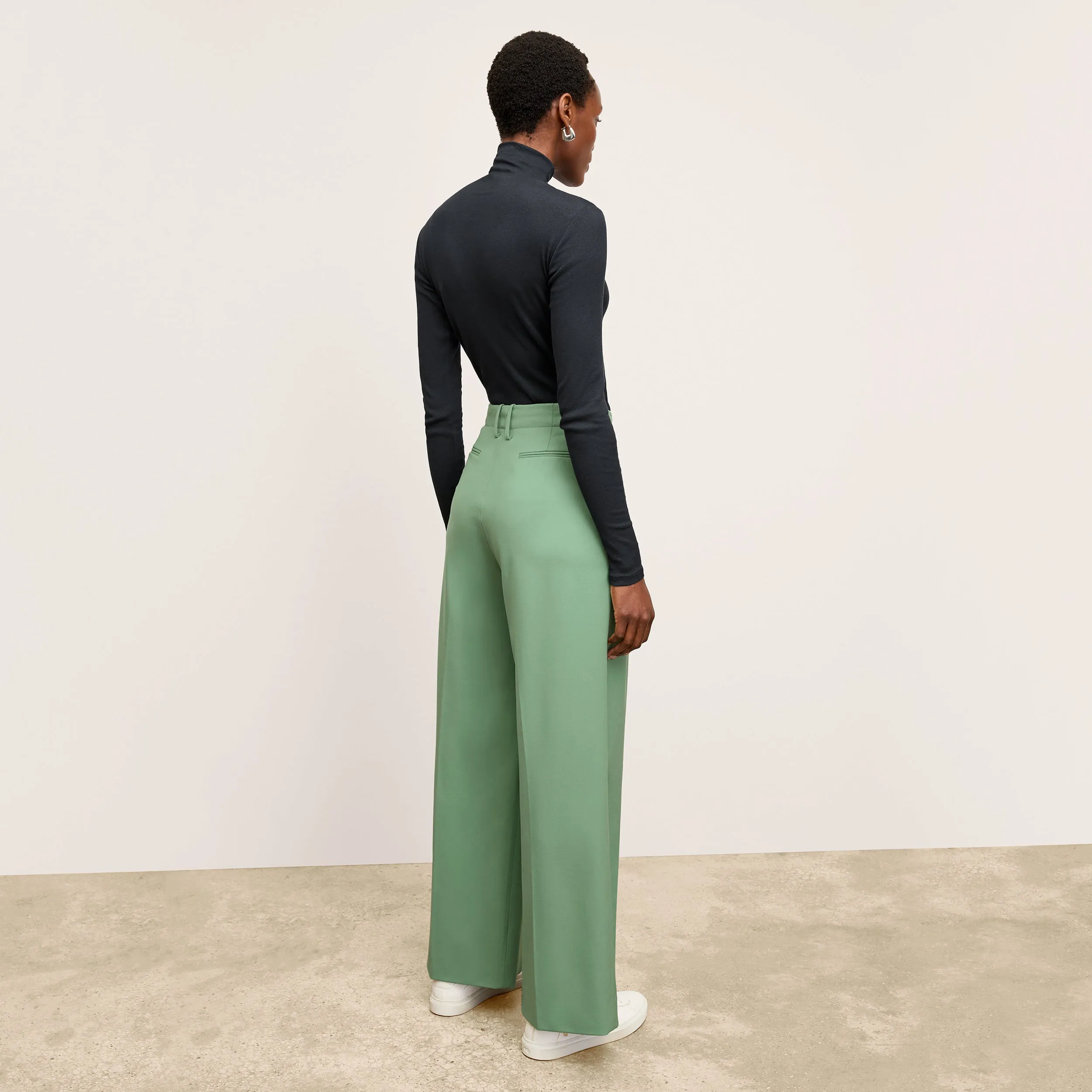 Zuri Pant - Washable Wool Twill :: Parisian Green